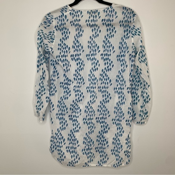 Roberta roller rabbit fish all over print blouse - Picture 5 of 7